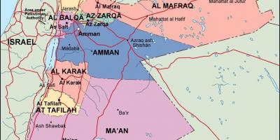 Peta politik Yordania