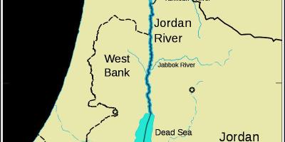 Jordan river middle east map