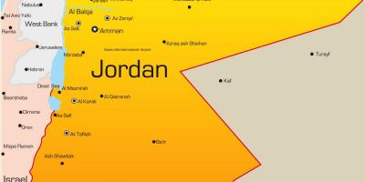Peta dari timur tengah Yordania