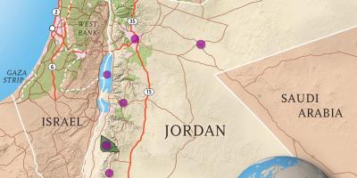 Kerajaan Yordania peta