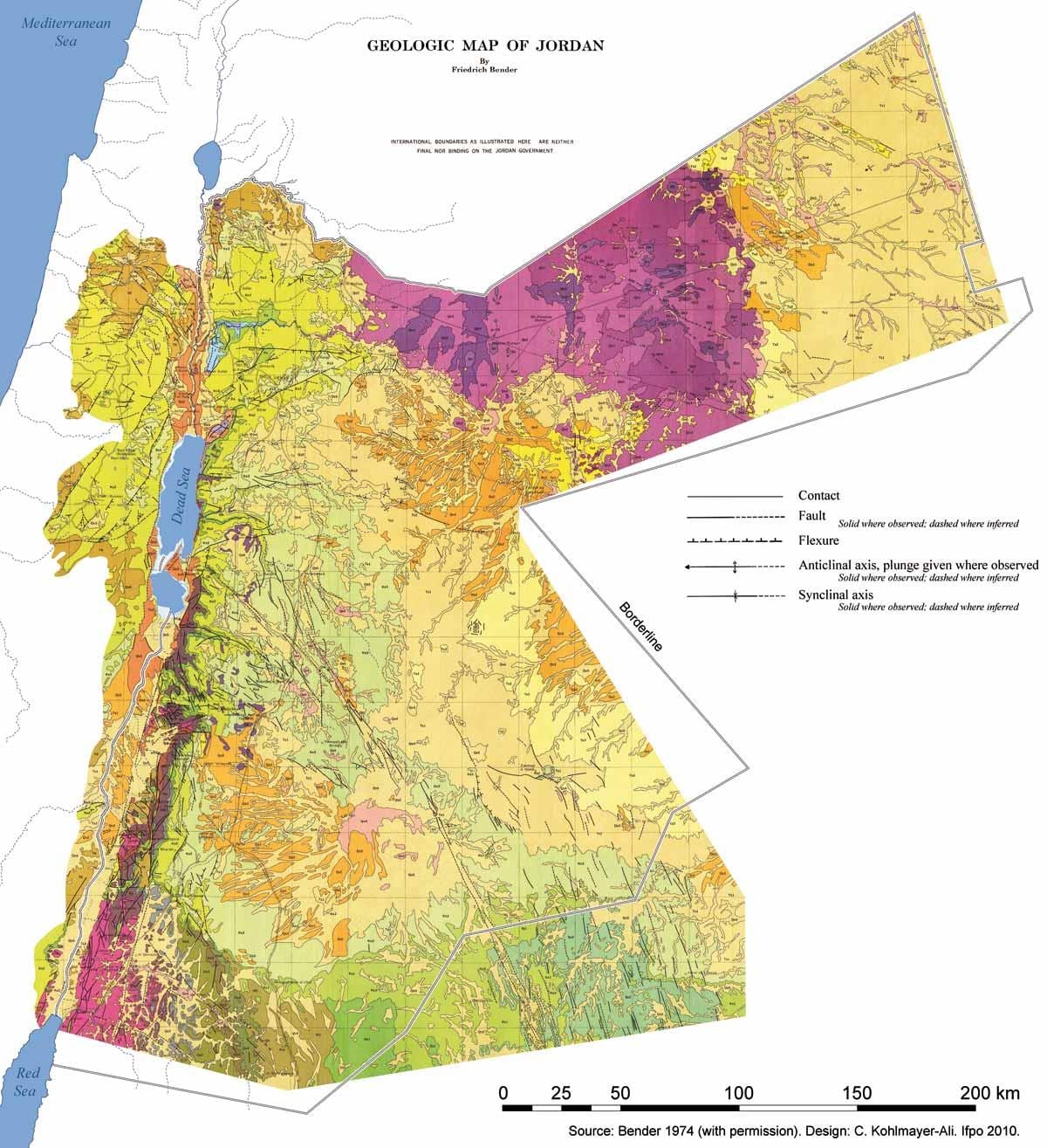 peta geologi Jordan